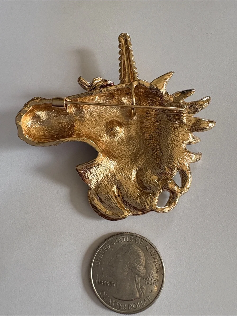 Rhinestone Enamel Unicorn Brooch/Pendant